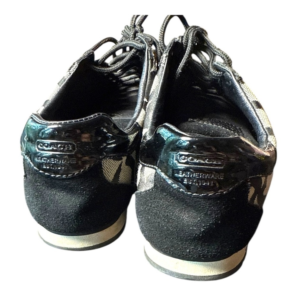 ▶️ Coach ◀️ Kathleen Black and Gray Lace up shoes  7.5 Signature C - Picture 8 of 13
